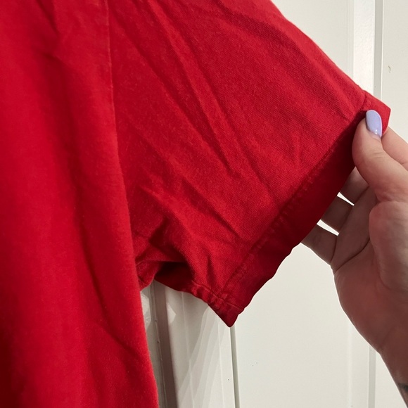 Tommy Hilfiger Men's Bold Red Tee - Picture 3 of 4